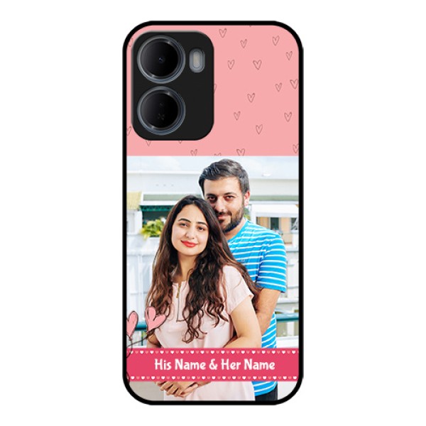 Xiaomi Redmi 15A 5G Custom Glass Phone Case - Love Design Peach Color Xiaomi Redmi 15A 5G Custom Glass Phone Case - Love Design Peach Color