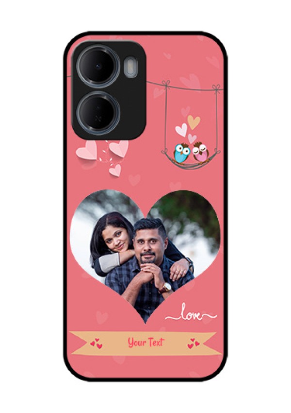 Xiaomi Redmi 15A 5G Custom Glass Phone Case - Peach Color Love Design