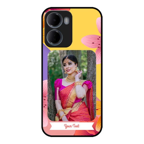 Xiaomi Redmi 15A 5G Custom Glass Phone Case - 3 Image With Vintage Floral Design Xiaomi Redmi 15A 5G Custom Glass Phone Case - 3 Image With Vintage Floral Design