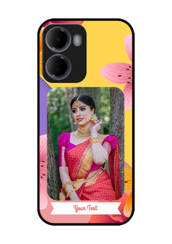 Xiaomi Redmi 15A 5G Custom Glass Phone Case - 3 Image With Vintage Floral Design