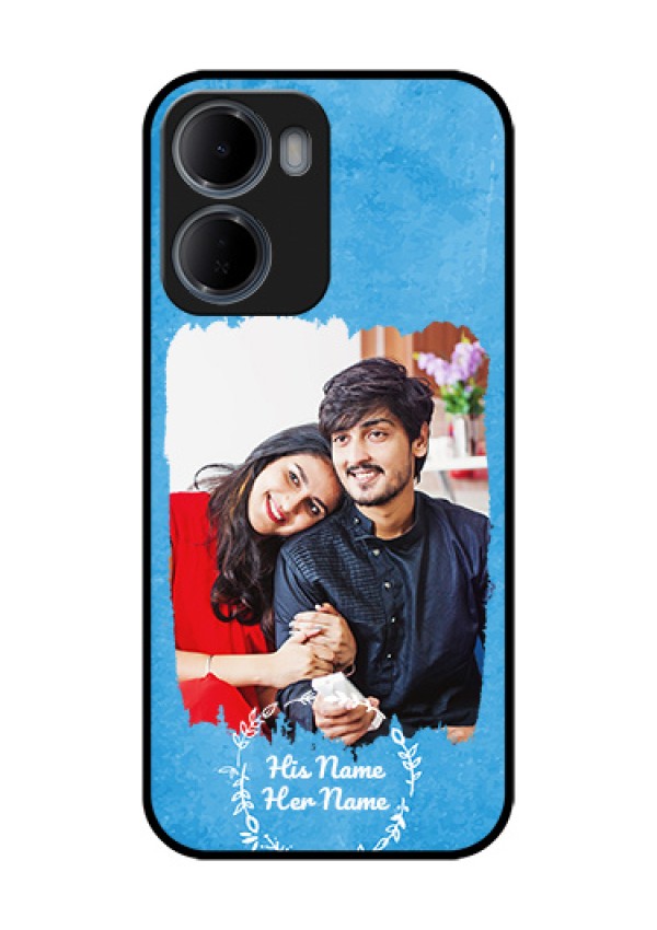 Xiaomi Redmi 15A 5G Custom Glass Phone Case - Blue Color Vintage Design