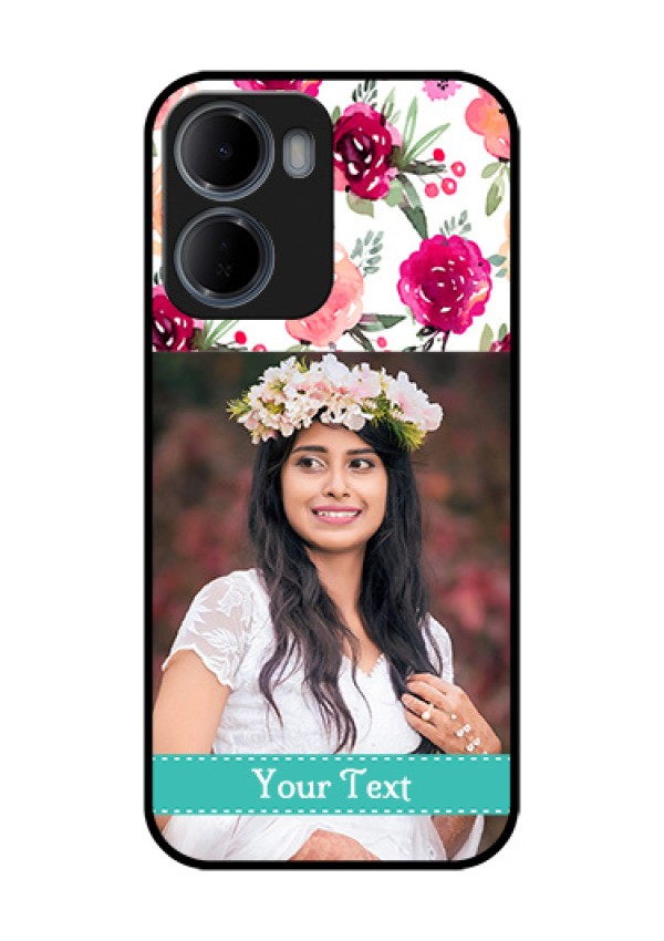 Xiaomi Redmi 15A 5G Custom Glass Phone Case - Water Colors Floral Design