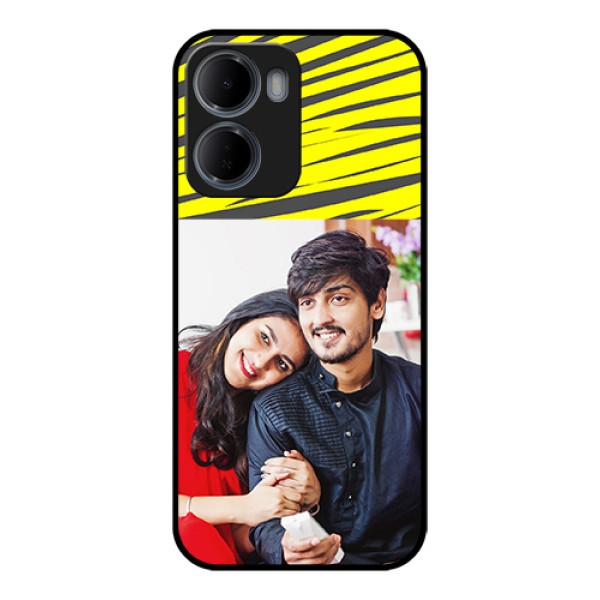 Xiaomi Redmi 15A 5G Custom Glass Phone Case - Yellow Abstract Design Xiaomi Redmi 15A 5G Custom Glass Phone Case - Yellow Abstract Design