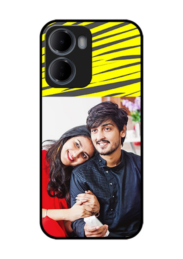 Xiaomi Redmi 15A 5G Custom Glass Phone Case - Yellow Abstract Design