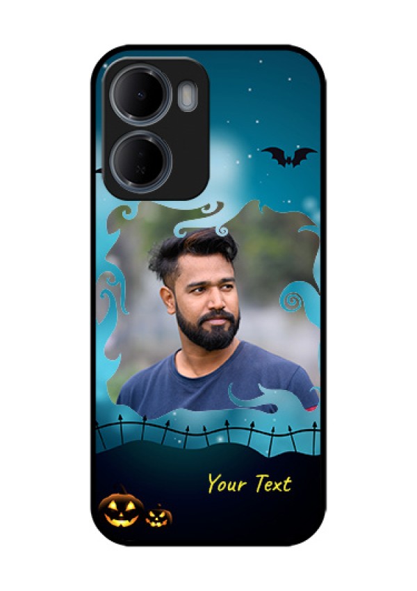 Xiaomi Redmi 15A 5G Custom Glass Phone Case - Halloween Frame Design