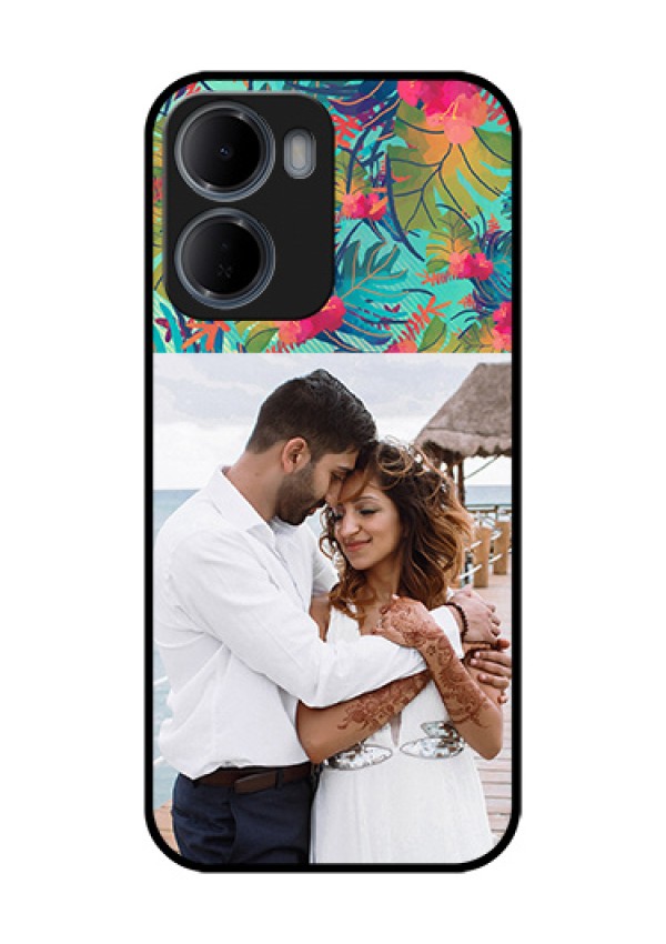 Xiaomi Redmi 15A 5G Custom Glass Phone Case - Watercolor Floral Design