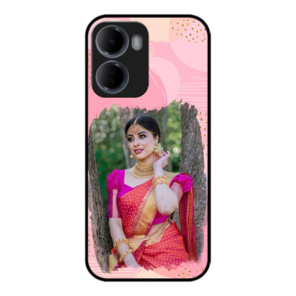 Xiaomi Redmi 15A 5G Custom Glass Phone Case - Gold Glitter Splash Design