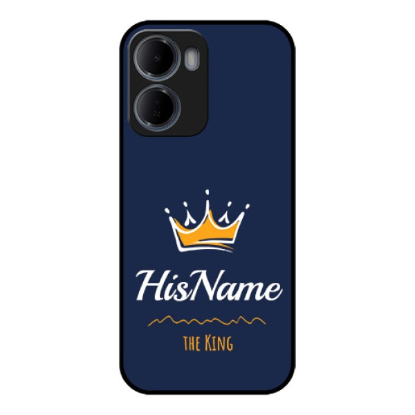 Xiaomi Redmi 15A 5G Custom Glass Phone Case - King With Name Design Xiaomi Redmi 15A 5G Custom Glass Phone Case - King With Name Design