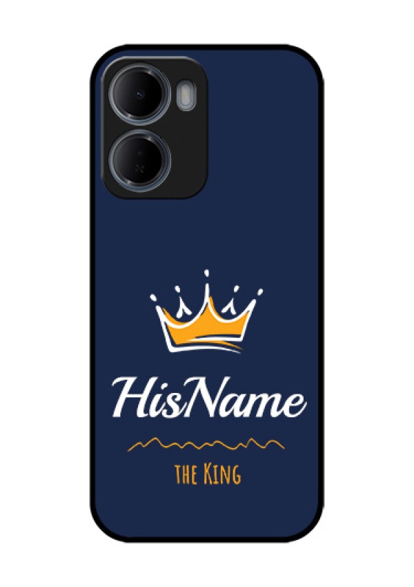 Xiaomi Redmi 15A 5G Custom Glass Phone Case - King With Name Design
