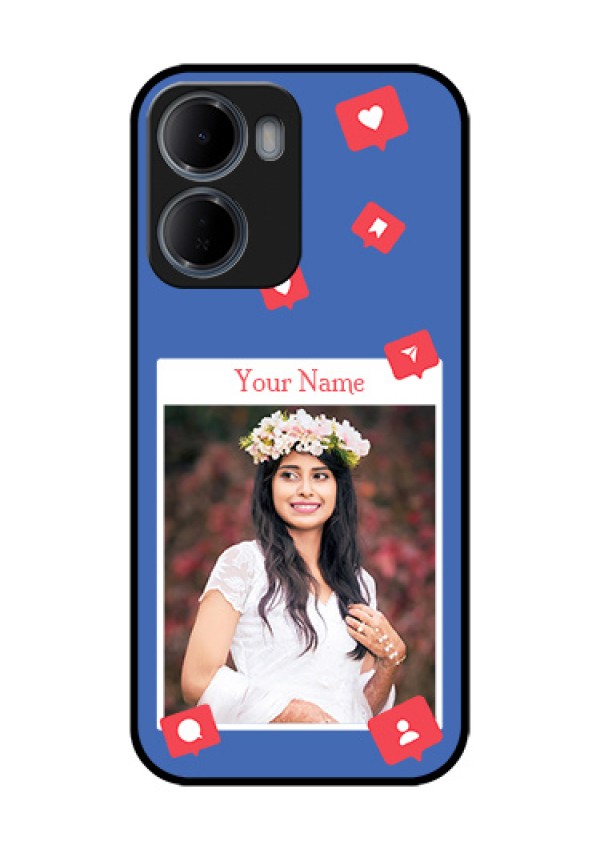 Xiaomi Redmi 15A 5G Custom Glass Phone Case - Like Share And Comment Design