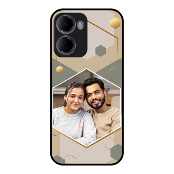 Xiaomi Redmi 15A 5G Custom Glass Phone Case - Stylish Hexagon Pattern Design