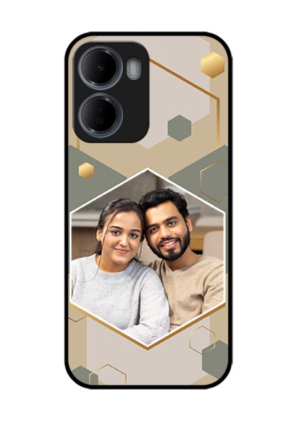 Xiaomi Redmi 15A 5G Custom Glass Phone Case - Stylish Hexagon Pattern Design