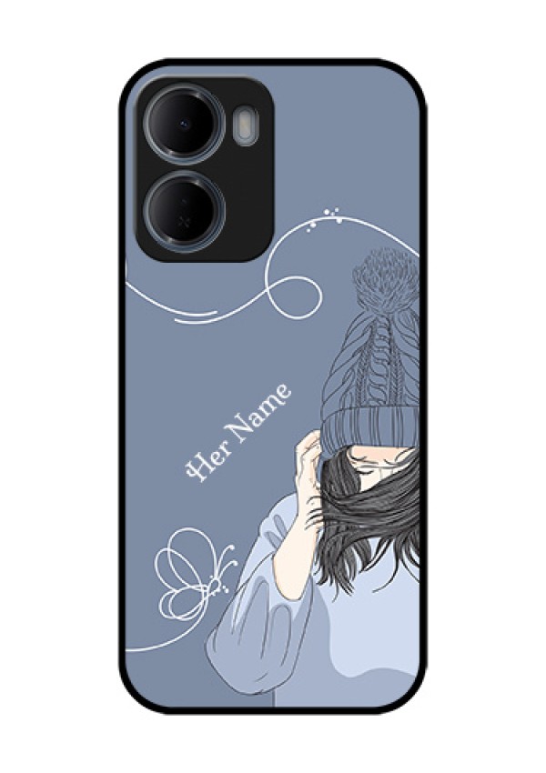 Xiaomi Redmi 15A 5G Custom Glass Phone Case - Girl In Winter Outfit Design