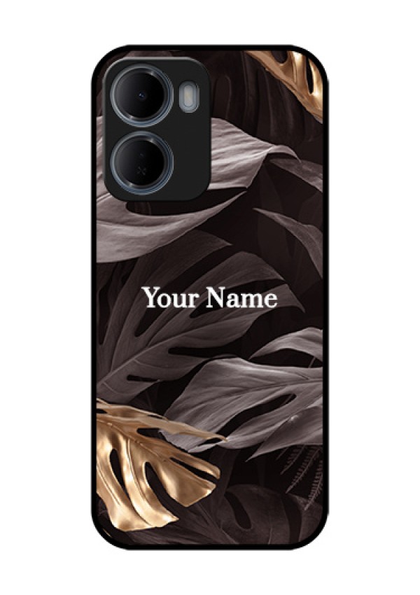 Xiaomi Redmi 15A 5G Custom Glass Phone Case - Wild Leaves Digital Paint Design