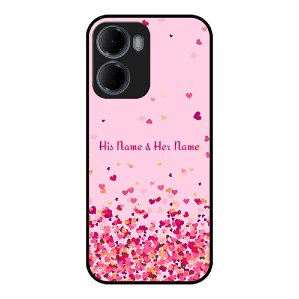 Xiaomi Redmi 15A 5G Custom Glass Phone Case - Floating Hearts Design