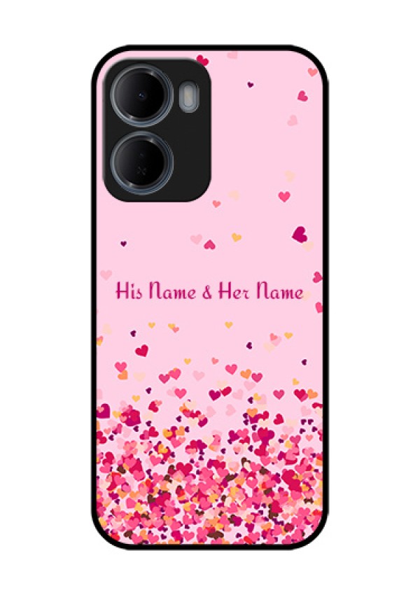 Xiaomi Redmi 15A 5G Custom Glass Phone Case - Floating Hearts Design
