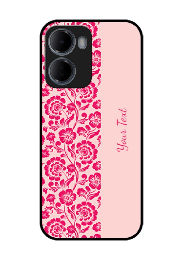 Xiaomi Redmi 15A 5G Custom Glass Phone Case - Attractive Floral Pattern Design