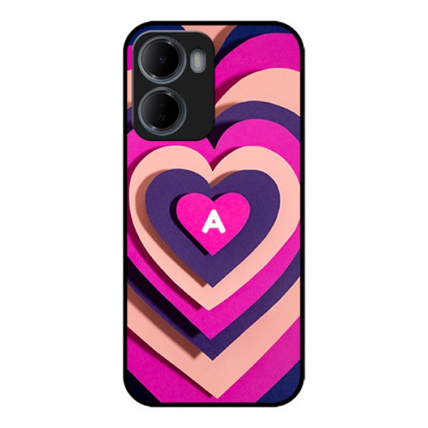 Xiaomi Redmi 15A 5G Custom Glass Phone Case - Cute Heart Pattern Design Xiaomi Redmi 15A 5G Custom Glass Phone Case - Cute Heart Pattern Design