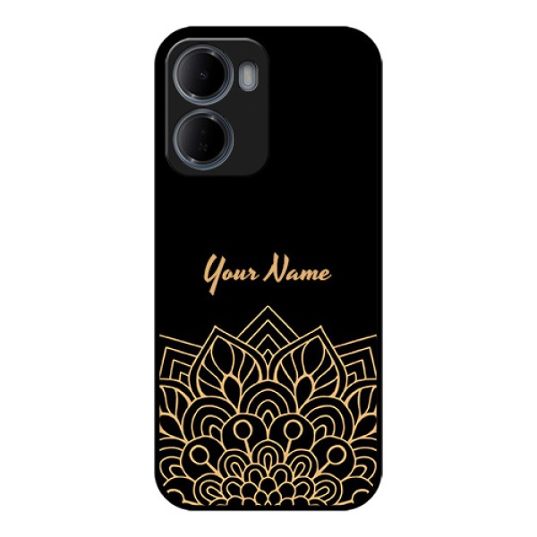 Xiaomi Redmi 15A 5G Custom Glass Phone Case - Golden Mandala Design