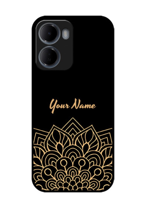 Xiaomi Redmi 15A 5G Custom Glass Phone Case - Golden Mandala Design