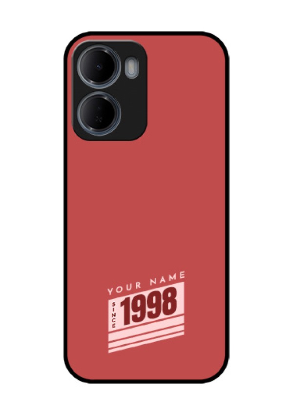 Xiaomi Redmi 15A 5G Custom Glass Phone Case - Red Custom Year Of Birth Design