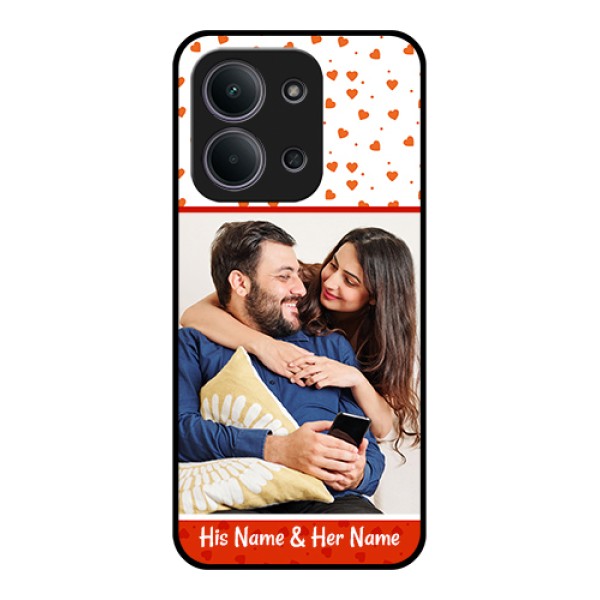 Xiaomi Redmi 15C 5G Custom Glass Phone Case - Orange Love Symbol Design
