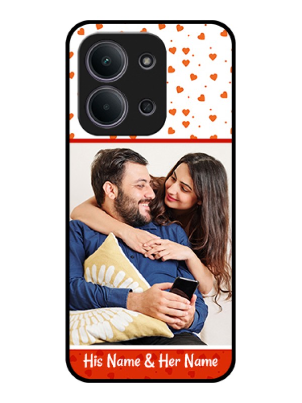 Custom Xiaomi Redmi 15C 5G Custom Glass Phone Case - Orange Love Symbol Design