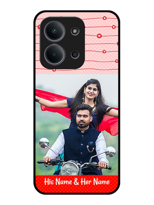Custom Xiaomi Redmi 15C 5G Custom Glass Phone Case - Red Pattern Case Design