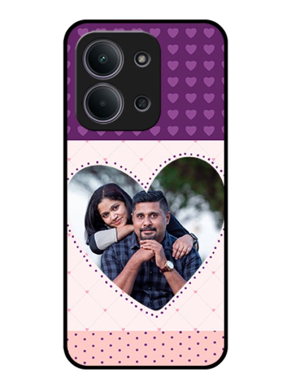 Custom Xiaomi Redmi 15C 5G Custom Glass Phone Case - Violet Love Dots Design