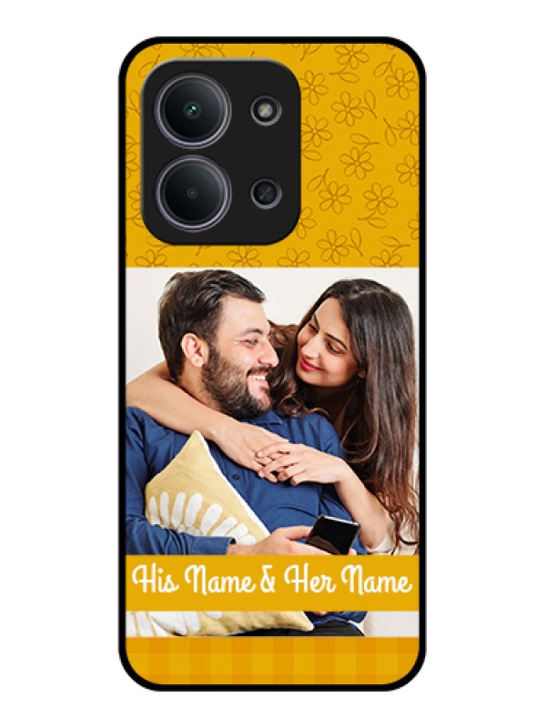 Custom Xiaomi Redmi 15C 5G Custom Glass Phone Case - Yellow Floral Design