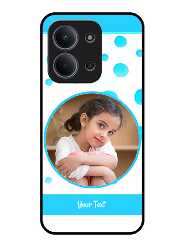 Custom Xiaomi Redmi 15C 5G Custom Glass Phone Case - Blue Bubbles Pattern Design