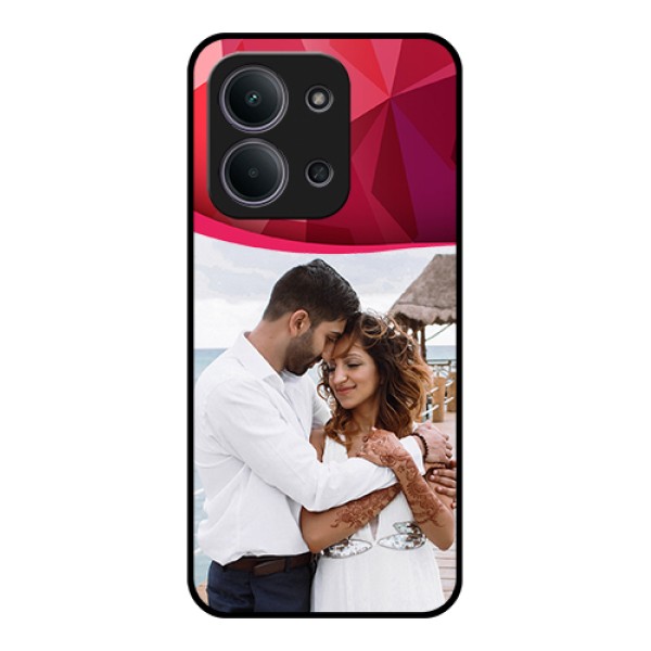 Xiaomi Redmi 15C 5G Custom Glass Phone Case - Red Abstract Design Xiaomi Redmi 15C 5G Custom Glass Phone Case - Red Abstract Design
