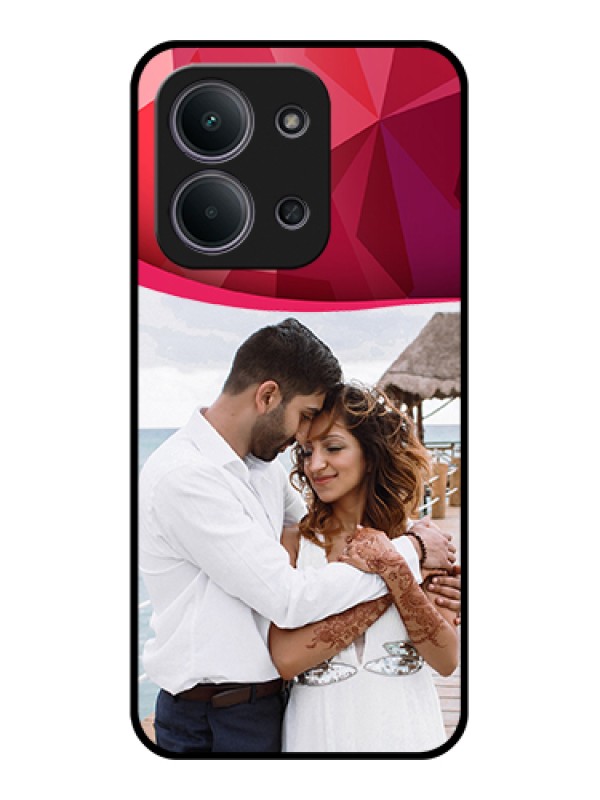 Custom Xiaomi Redmi 15C 5G Custom Glass Phone Case - Red Abstract Design