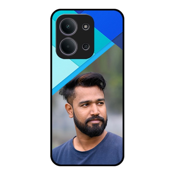 Xiaomi Redmi 15C 5G Custom Glass Phone Case - Blue Pattern Design Xiaomi Redmi 15C 5G Custom Glass Phone Case - Blue Pattern Design