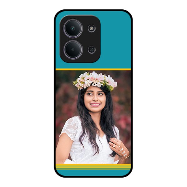 Xiaomi Redmi 15C 5G Custom Glass Phone Case - Yellow & Blue Design