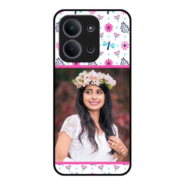 Xiaomi Redmi 15C 5G Custom Glass Phone Case - Colorful Flower Design Xiaomi Redmi 15C 5G Custom Glass Phone Case - Colorful Flower Design