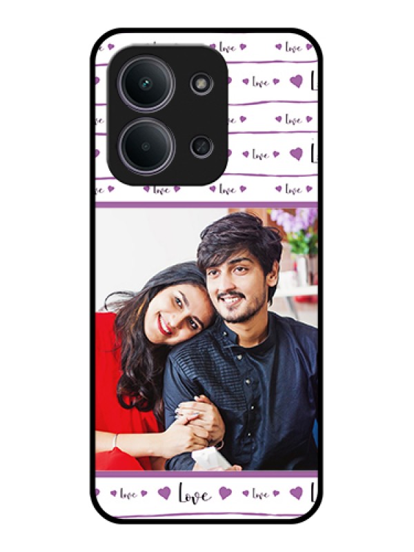 Custom Xiaomi Redmi 15C 5G Custom Glass Phone Case - Couples Heart Design