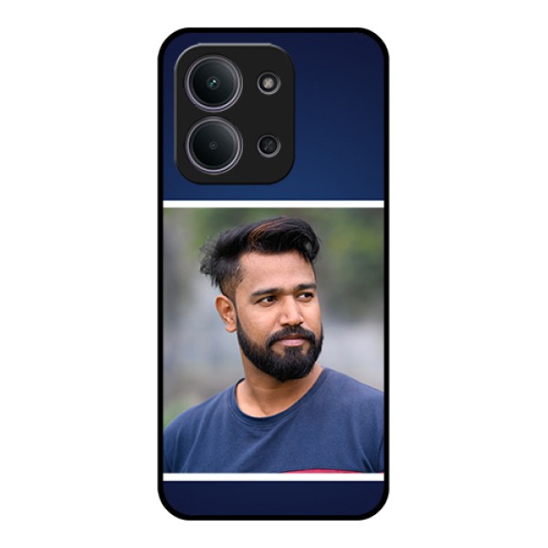 Xiaomi Redmi 15C 5G Custom Glass Phone Case - Simple Royal Blue Design Xiaomi Redmi 15C 5G Custom Glass Phone Case - Simple Royal Blue Design