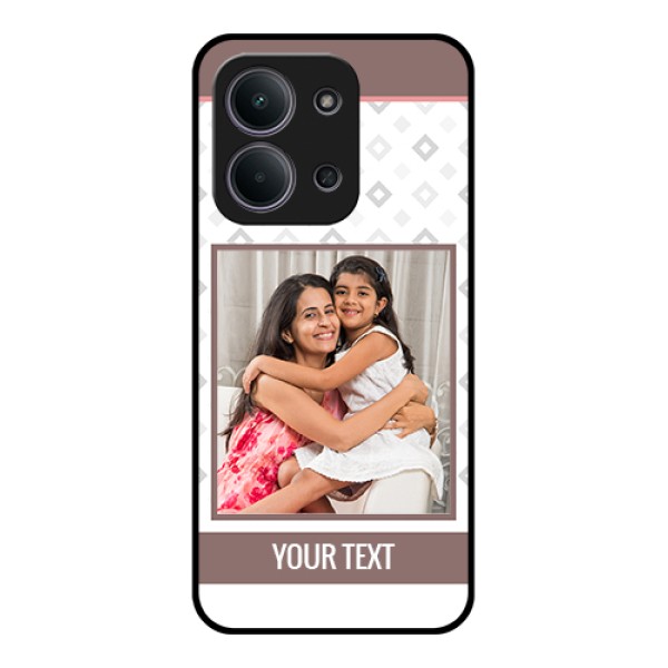 Xiaomi Redmi 15C 5G Custom Glass Phone Case - Simple Diamond Design Xiaomi Redmi 15C 5G Custom Glass Phone Case - Simple Diamond Design