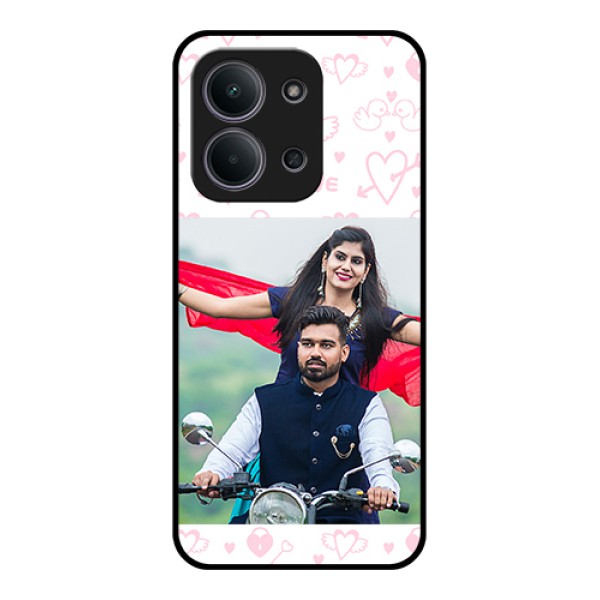 Xiaomi Redmi 15C 5G Custom Glass Phone Case - Pink Flying Heart Design Xiaomi Redmi 15C 5G Custom Glass Phone Case - Pink Flying Heart Design