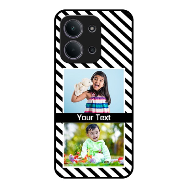 Xiaomi Redmi 15C 5G Custom Glass Phone Case - Black And White Stripes Design Xiaomi Redmi 15C 5G Custom Glass Phone Case - Black And White Stripes Design