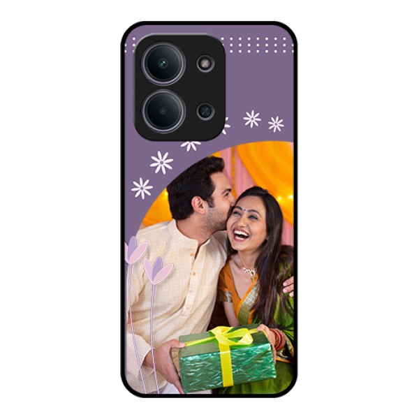 Xiaomi Redmi 15C 5G Custom Glass Phone Case - Lavender Flowers Design Xiaomi Redmi 15C 5G Custom Glass Phone Case - Lavender Flowers Design