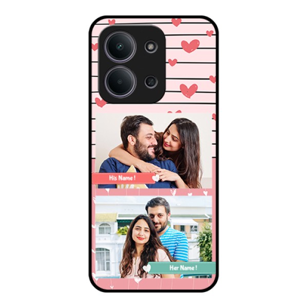 Xiaomi Redmi 15C 5G Custom Glass Phone Case - Photo With Heart Design Xiaomi Redmi 15C 5G Custom Glass Phone Case - Photo With Heart Design