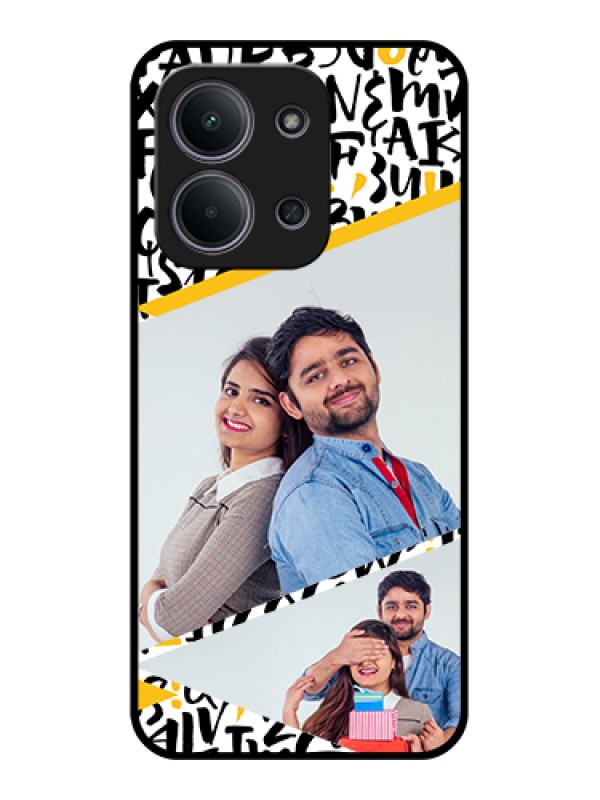 Custom Xiaomi Redmi 15C 5G Custom Glass Phone Case - Letters Pattern Design