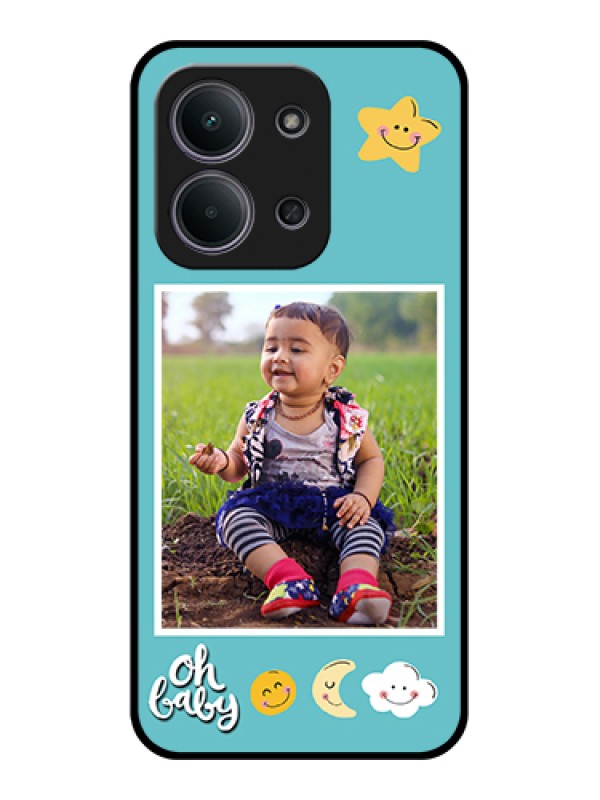 Custom Xiaomi Redmi 15C 5G Custom Glass Phone Case - Smiley Kids Stars Design