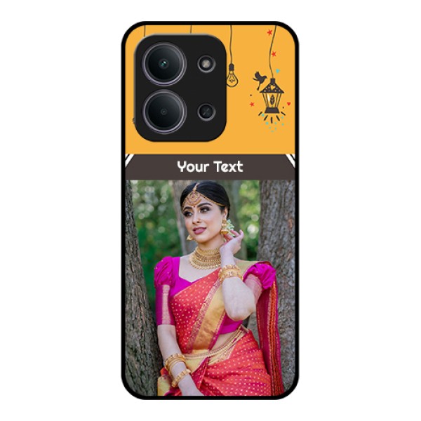 Xiaomi Redmi 15C 5G Custom Glass Phone Case - With Family Picture And Icons Xiaomi Redmi 15C 5G Custom Glass Phone Case - With Family Picture And Icons