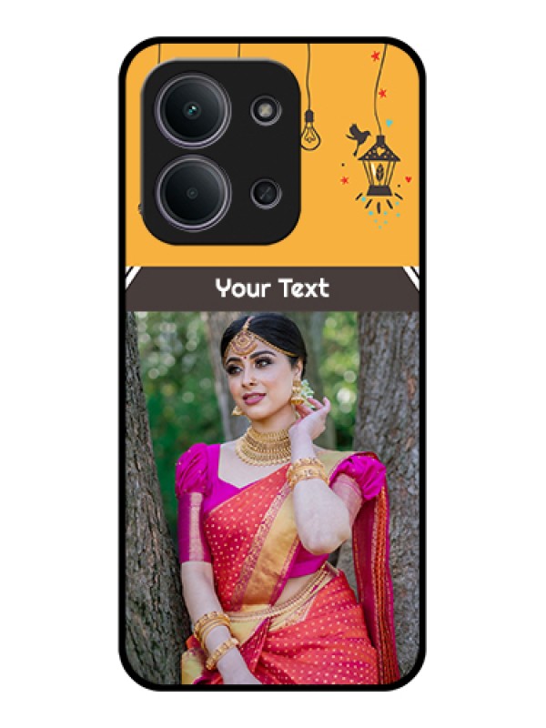 Custom Xiaomi Redmi 15C 5G Custom Glass Phone Case - With Family Picture And Icons