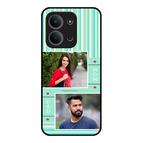 Xiaomi Redmi 15C 5G Custom Glass Phone Case - Mom & Dad Pic Design