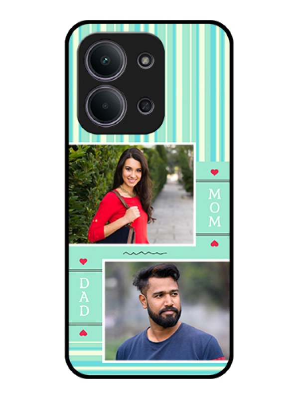 Custom Xiaomi Redmi 15C 5G Custom Glass Phone Case - Mom & Dad Pic Design