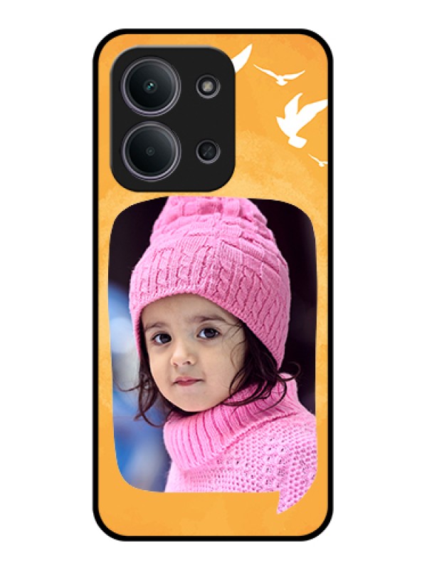 Custom Xiaomi Redmi 15C 5G Custom Glass Phone Case - Water Color Design With Bird Icons